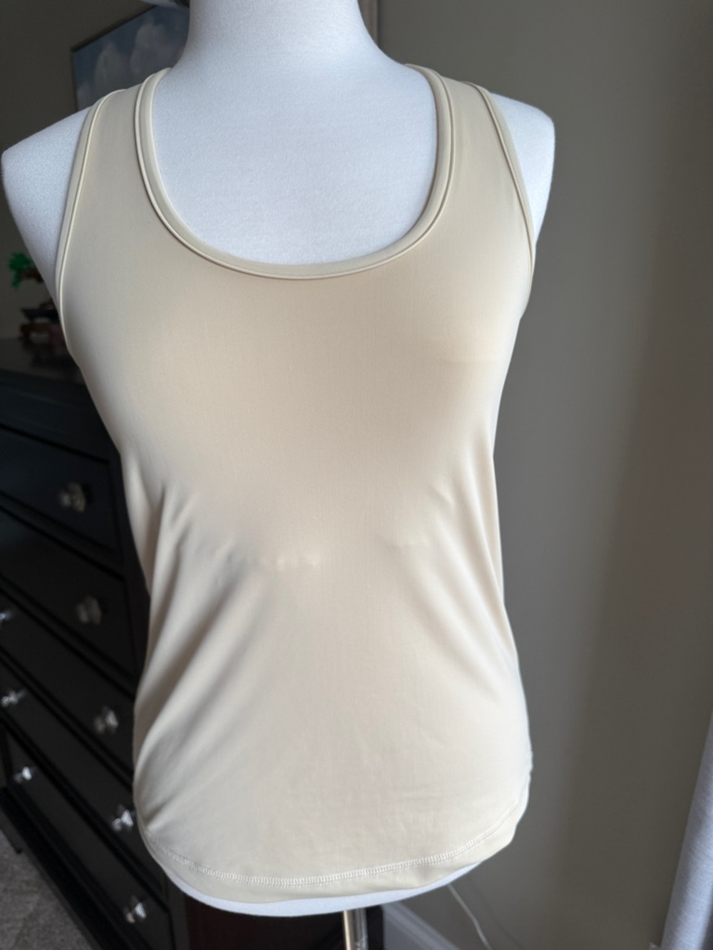 Cheata Equestrian riding tank tan with built in bra size small